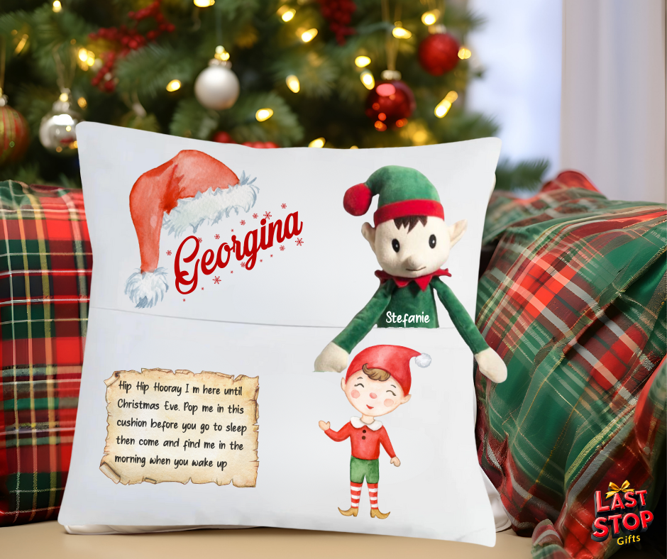 Elf on the Shelf Cushion, Personalised