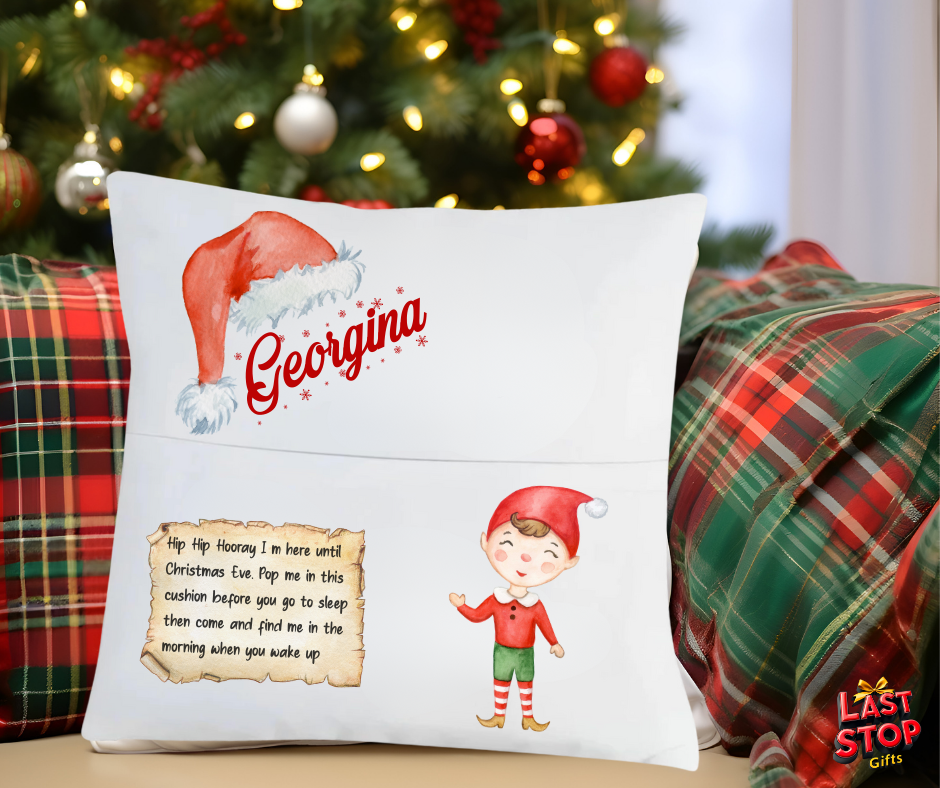 Elf on the Shelf Cushion, Personalised