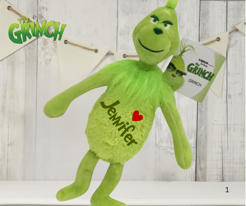 Personalised Grinch Plushie