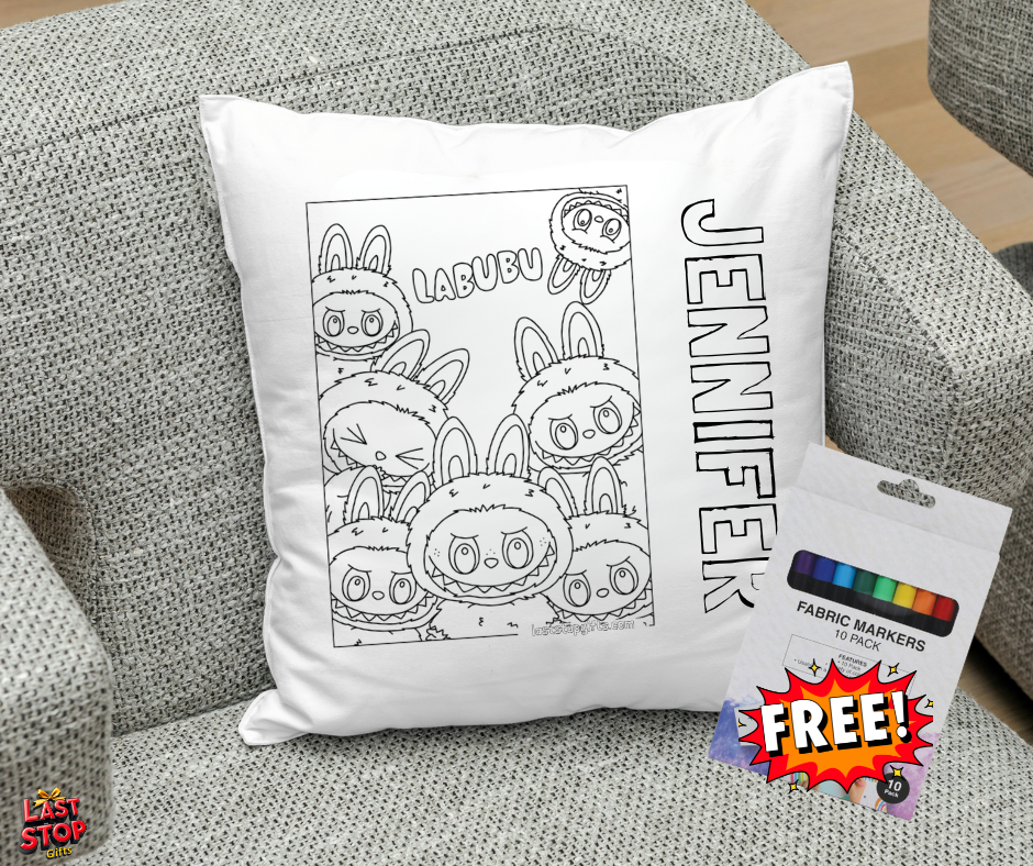 Labubu Colouring Cushion Cover