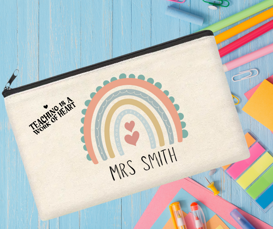 Teacher Pencil Case (Rainbow)