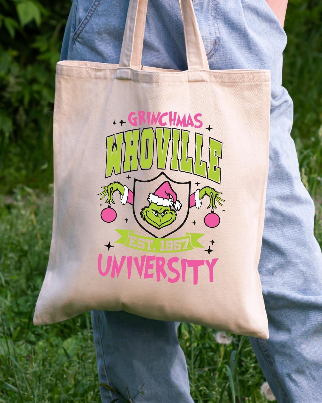 Grinch tote bag