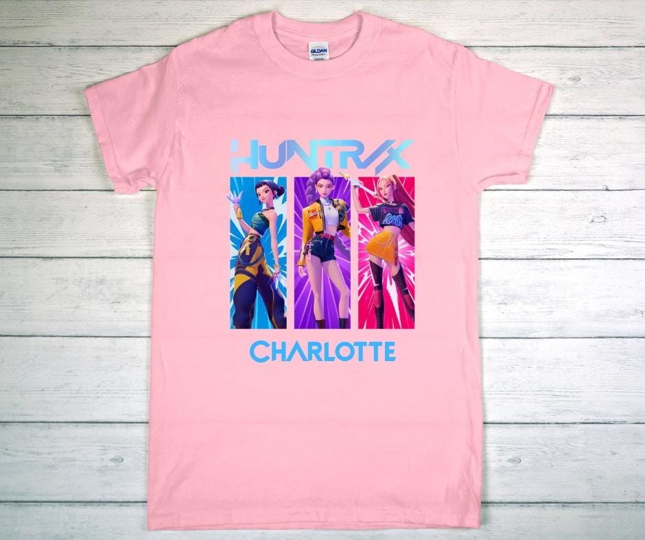 Demon Hunter - Huntrix T-shirt - PERSONALISED PINK