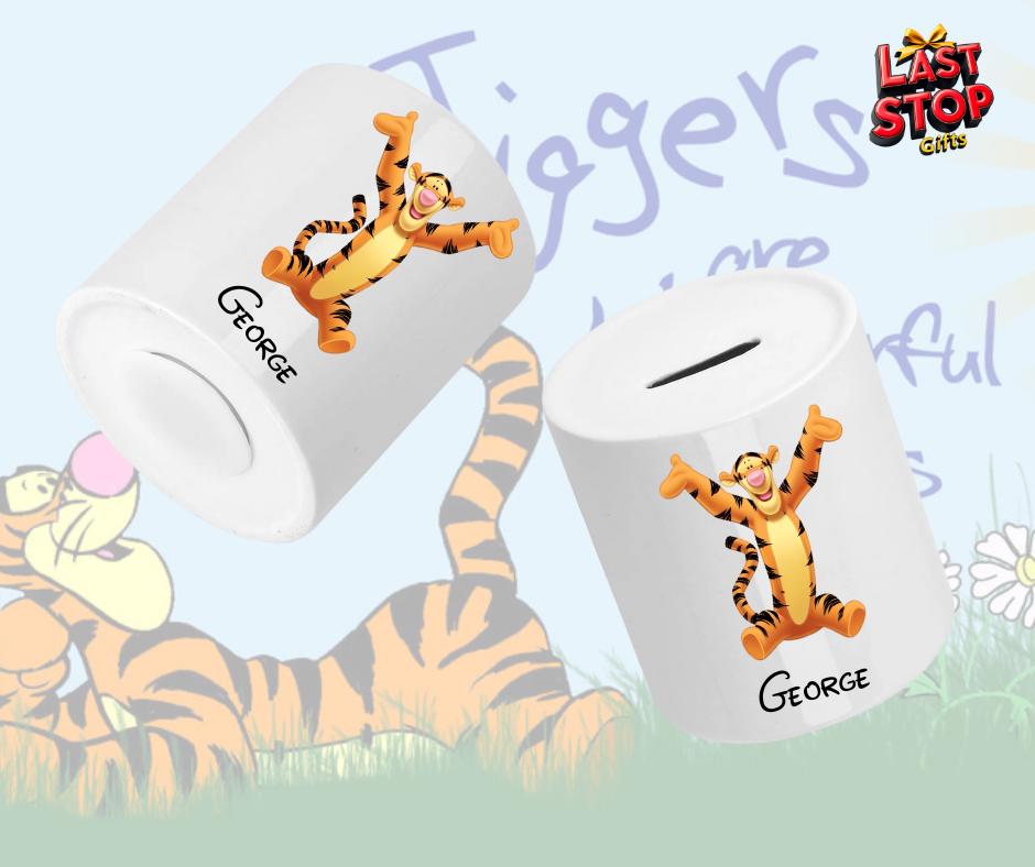 Personalised Piggy Bank, Ceramic Money Box for Kids, Custom Name Piggy Bank, Toddler Piggy Bank Decor