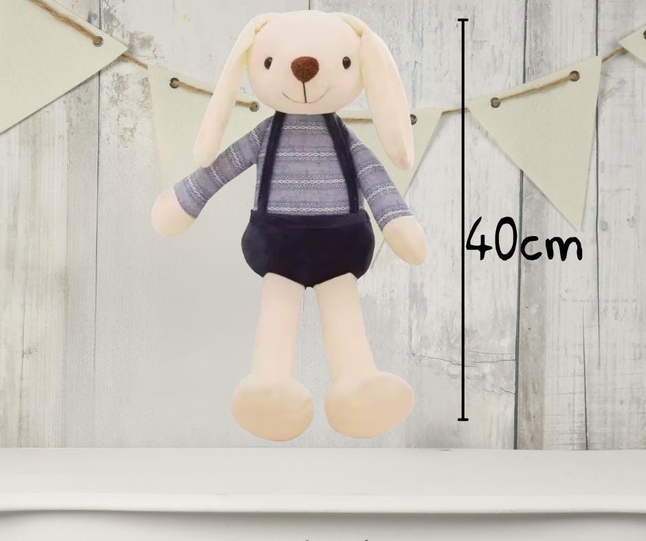 Personalized Easter Bunny Book Cushion with Built-in Pocket for Young Readers & Cozy Reading Nook Décor