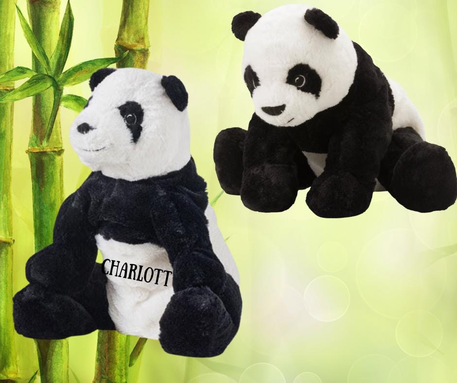 Personalised Panda Cushion with Book Pocket & Optional Plushie – Cute Home Decor