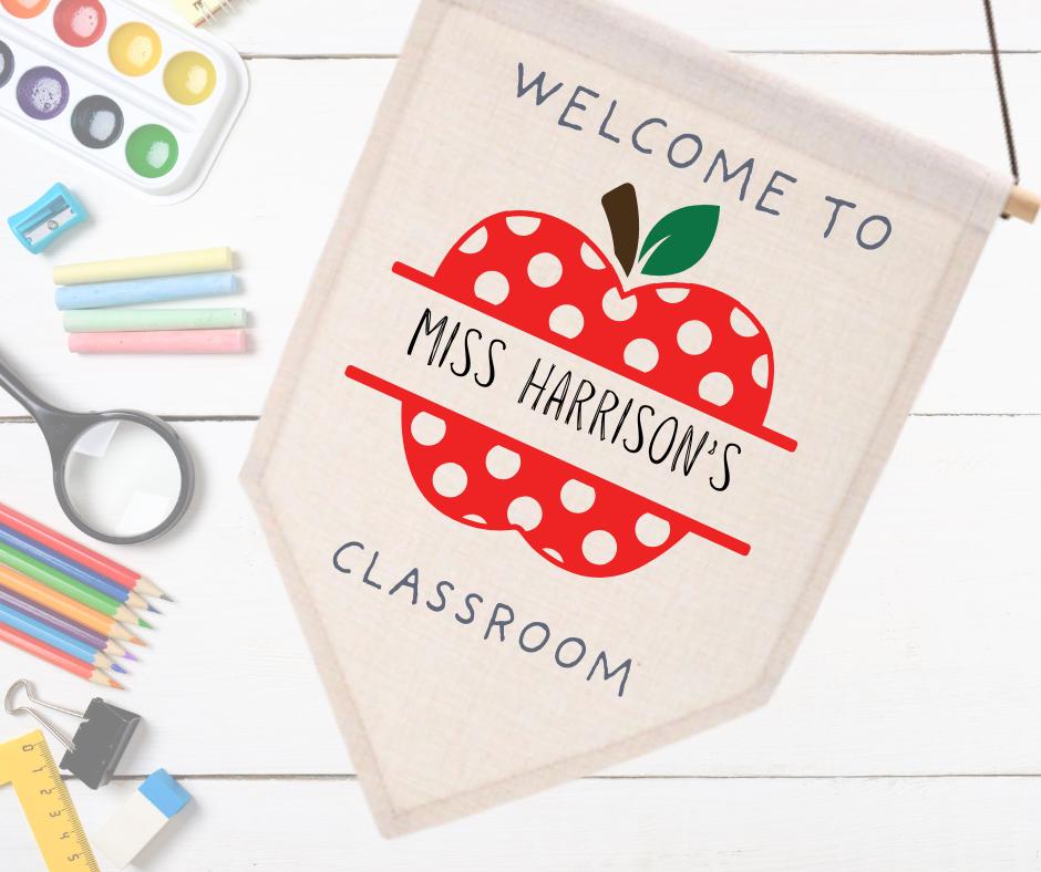 Teacher Gift Personalised Classroom Flag - Customizable Design