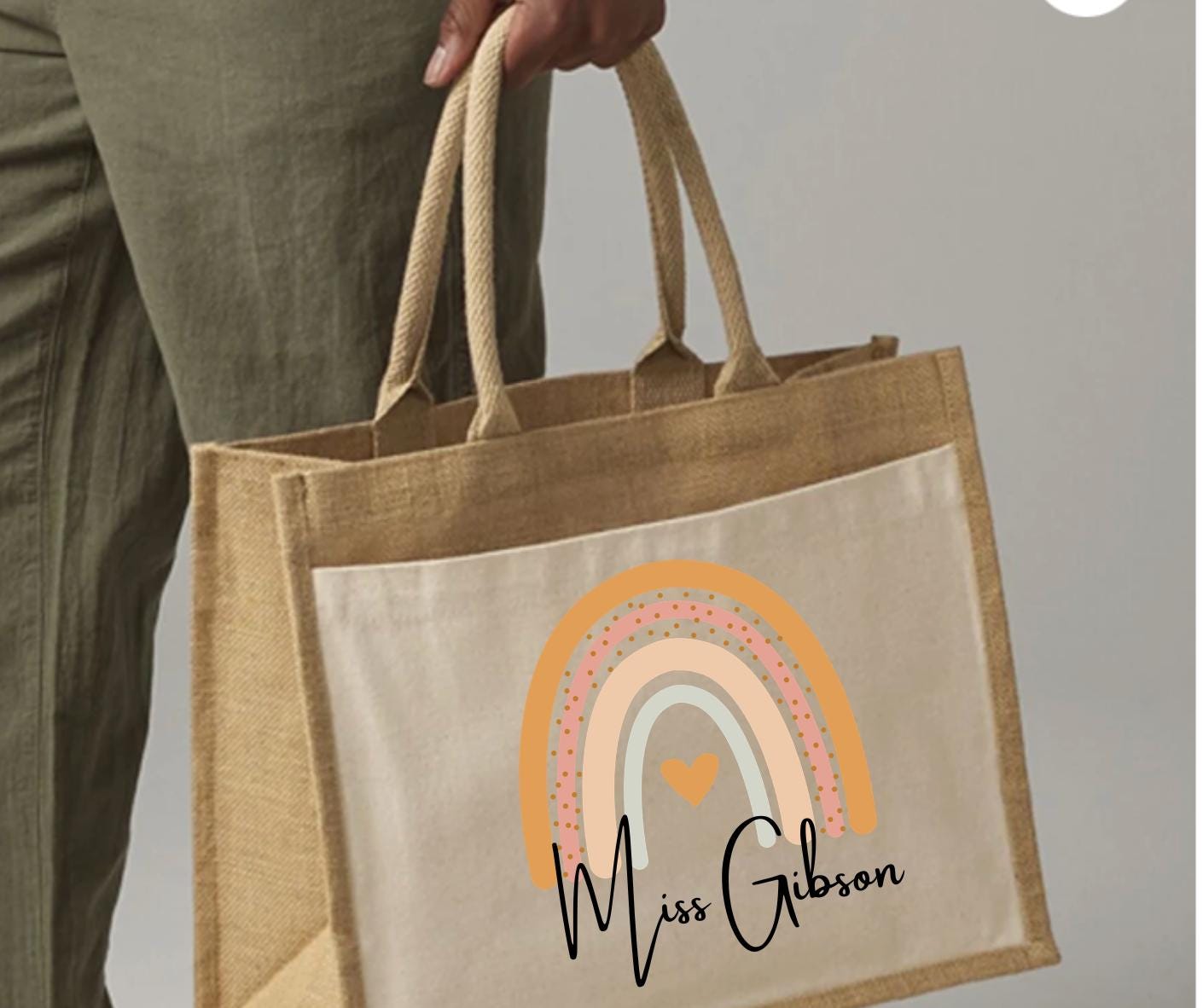 Personalised Eco-Friendly Teacher Tote Bag - Sustainable Custom Tote