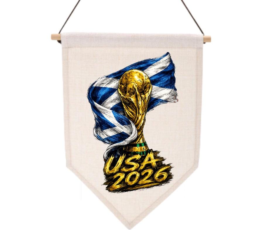 Scotland 2026 World Cup Pennant, Football Fan, Scotland Team Flags, Sports Decor, World Cup Celebration Decorations