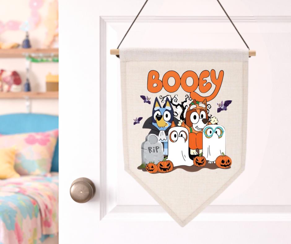 Bluey Halloween Wall hanger, pennant flag, Kids Room decor