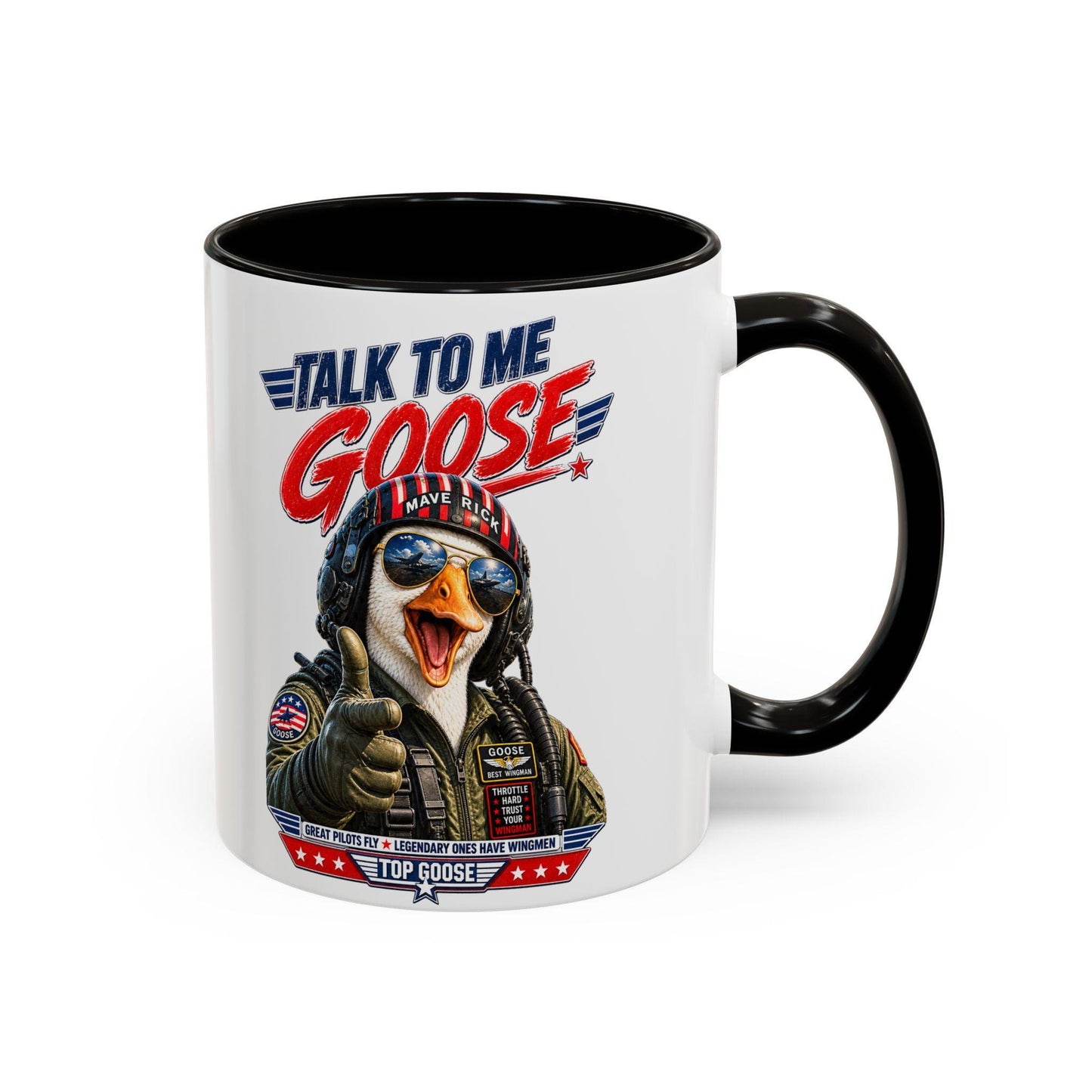 Talk to Me Goose Mug, Top Gun Inspired Coffee Cup, Aviation Lover Gift, Pilot Quote, Military and Movie Fan, Unique Pun Office Mug
