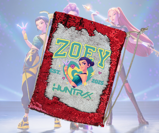 ZOE Demon Hunter Sequin Draw string bag