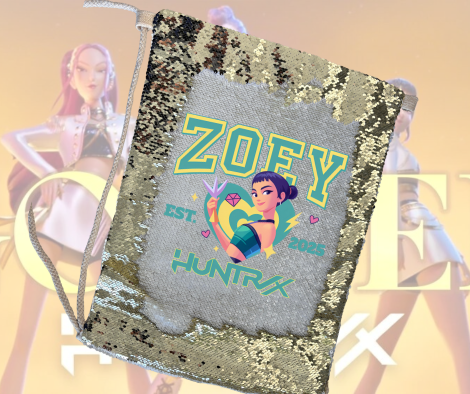 ZOE Demon Hunter Sequin Draw string bag