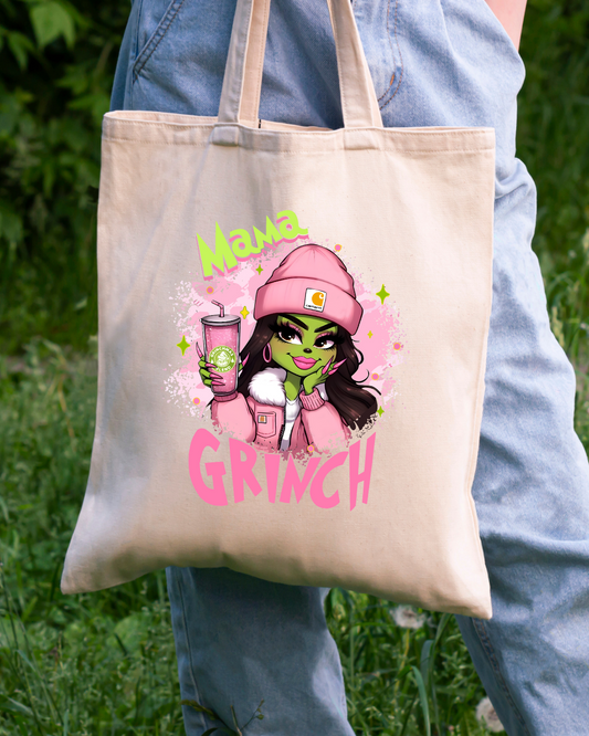 Grinch Mama Tote Bag