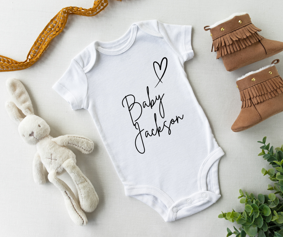 Personalised baby vest