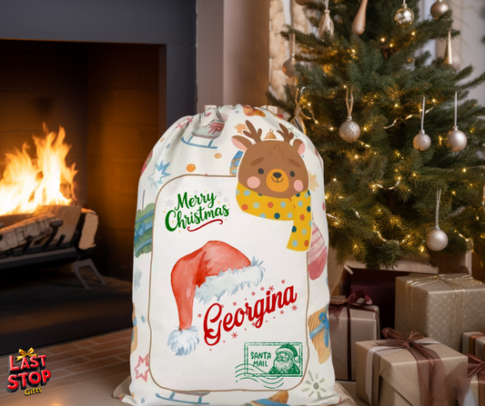 Personalised Large Xmas Santa Sack