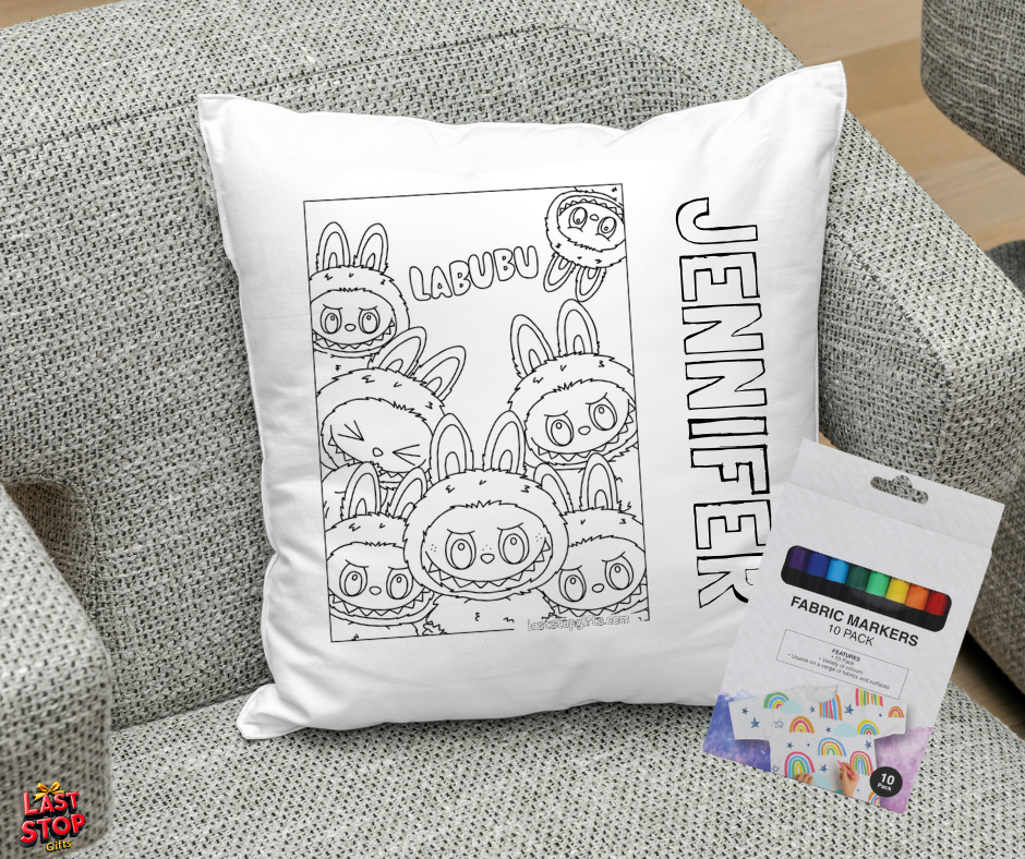 Labubu Colouring Cushion Cover