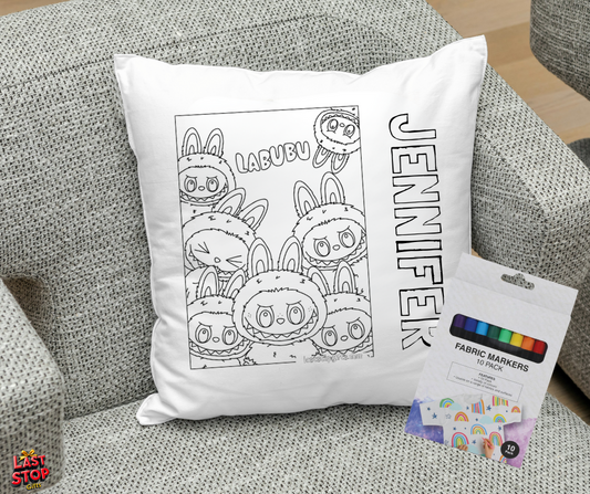 Labubu Colouring Cushion Cover
