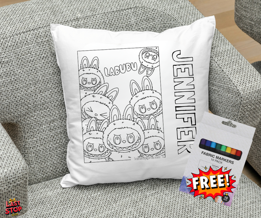 Labubu Colouring Cushion Cover