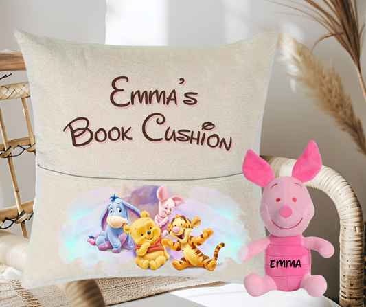 Piglet Reading Cushion