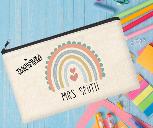 Teacher Pencil Case (Rainbow)