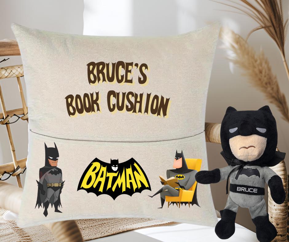 Batman Book Cushion & Plushie - Personalised-