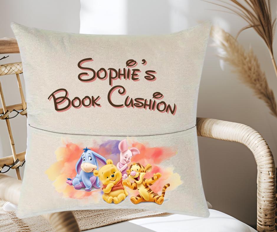 Winnie the Pooh Reading book cushion
