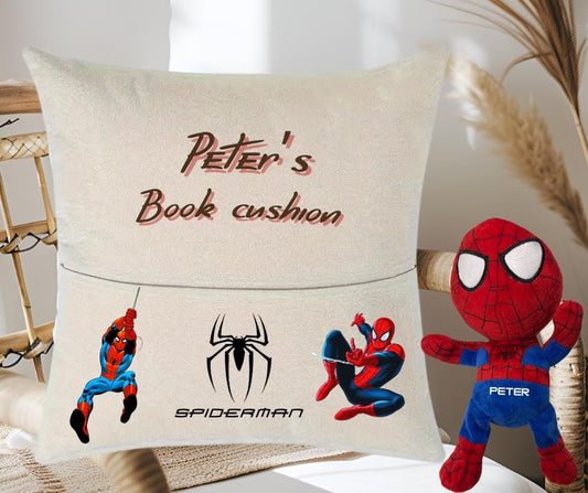 Spider Man Book Cushion & Plushie - Personalised-