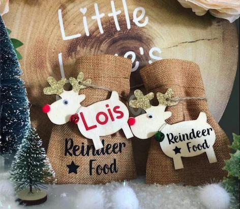 Reindeer Food bag, Personalised