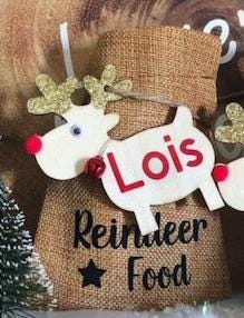 Reindeer Food bag, Personalised