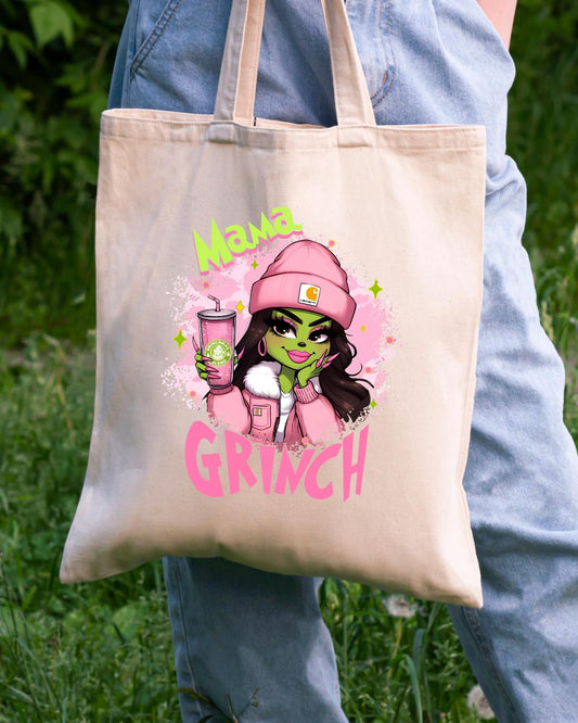 Grinch Mama Tote Bag
