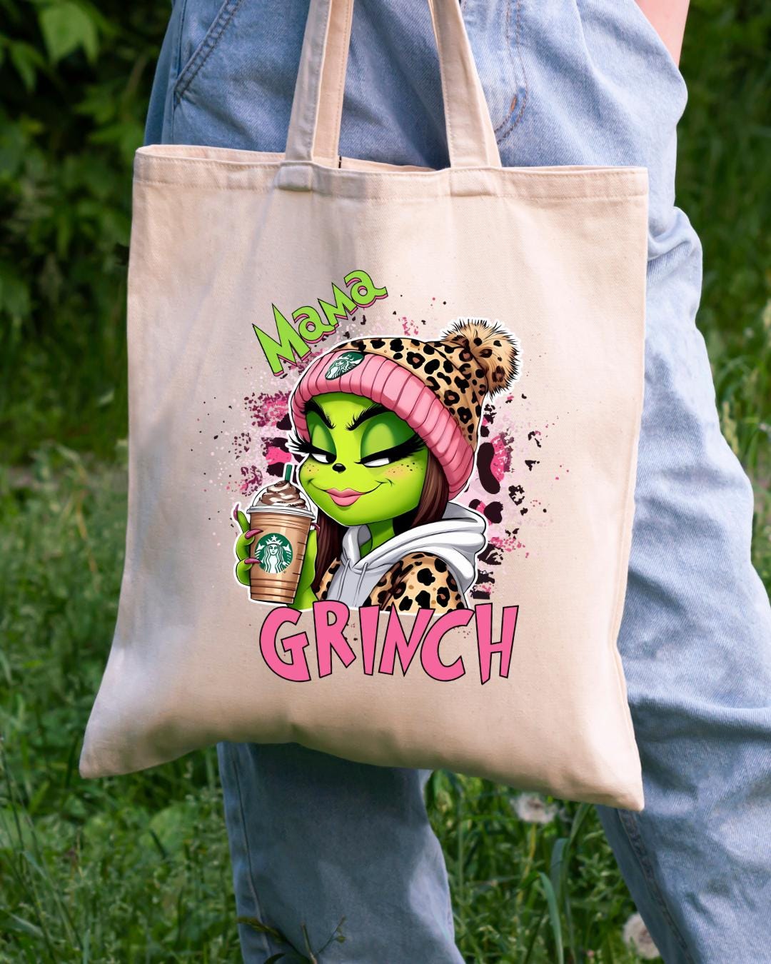 Grinch Mama Tote Bag