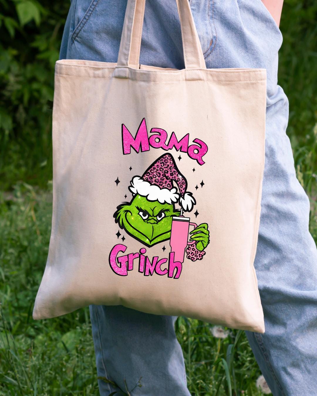 Grinch Mama Tote Bag