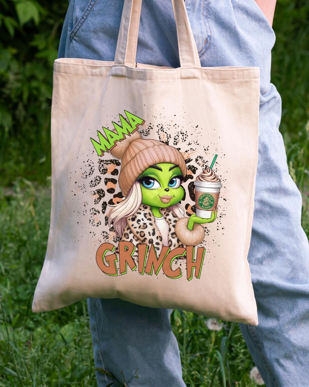 Grinch Mama Tote Bag