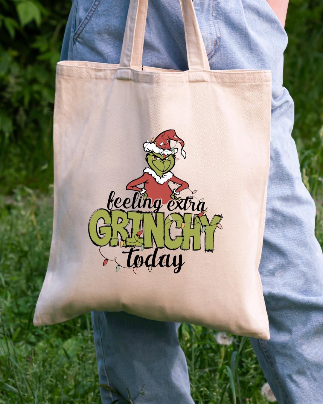 Grinch tote bag