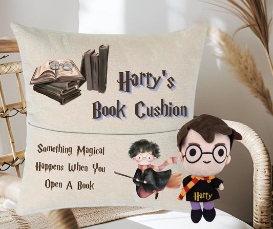 Hogwarts - Harry Potter Reading cushion with optional personalised plushie