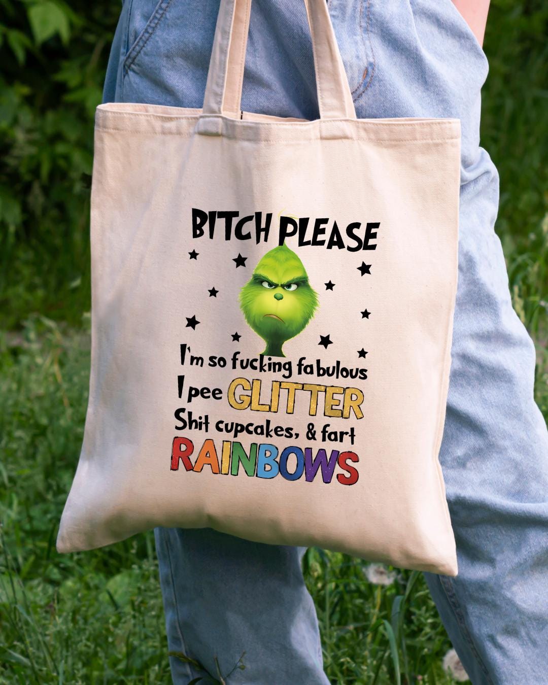 Grinch tote bag