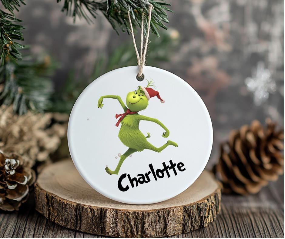 Grinch Personalised Bauble