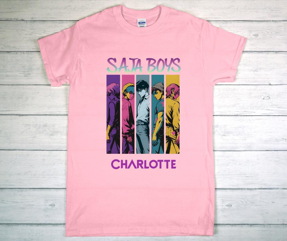 Saja Boys - Demon Hunter T-shirt PERSONALISED PINK