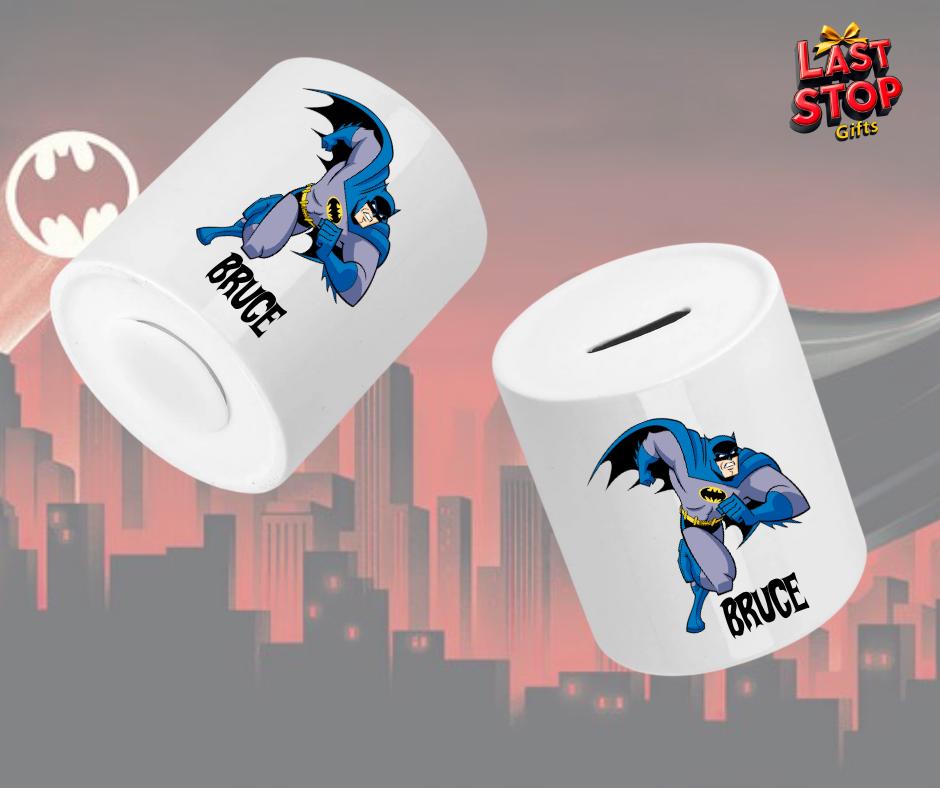 Batman Piggy Bank personalised