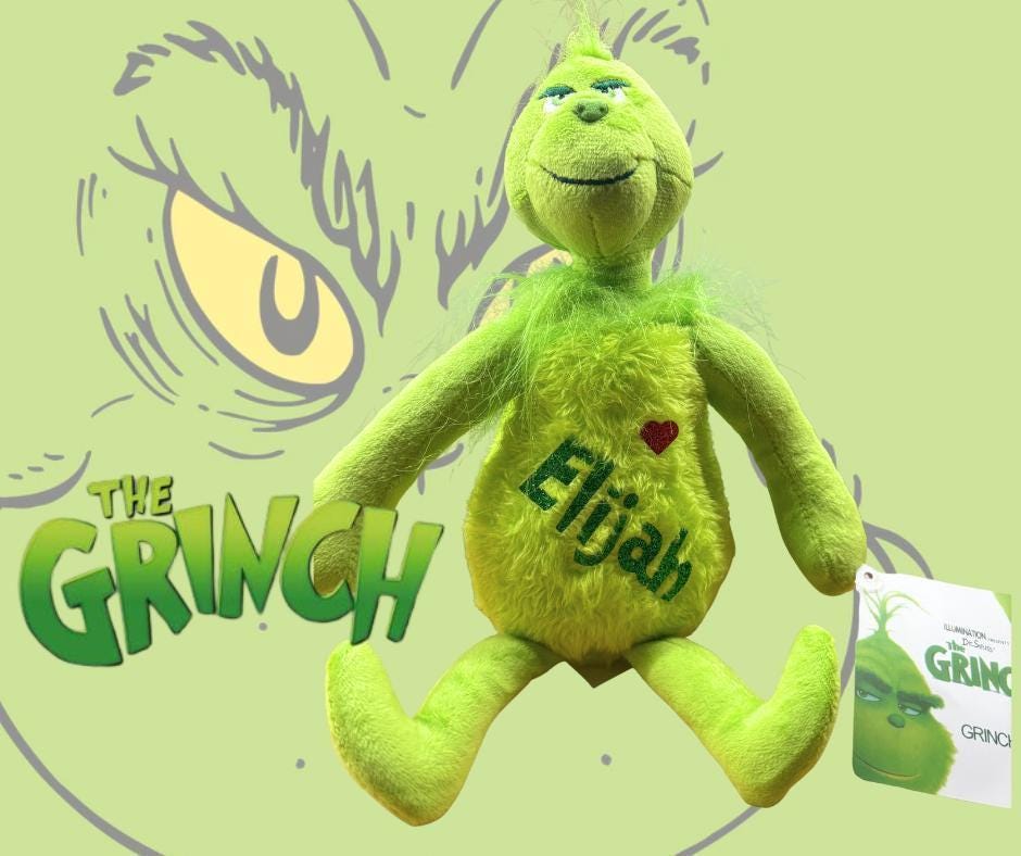 Personalised Grinch Plushie