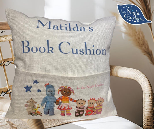 Personalized ITNG Reading Cushion with Pocket - Ideal for Bedtime Adventures and Cozy Reading Moments