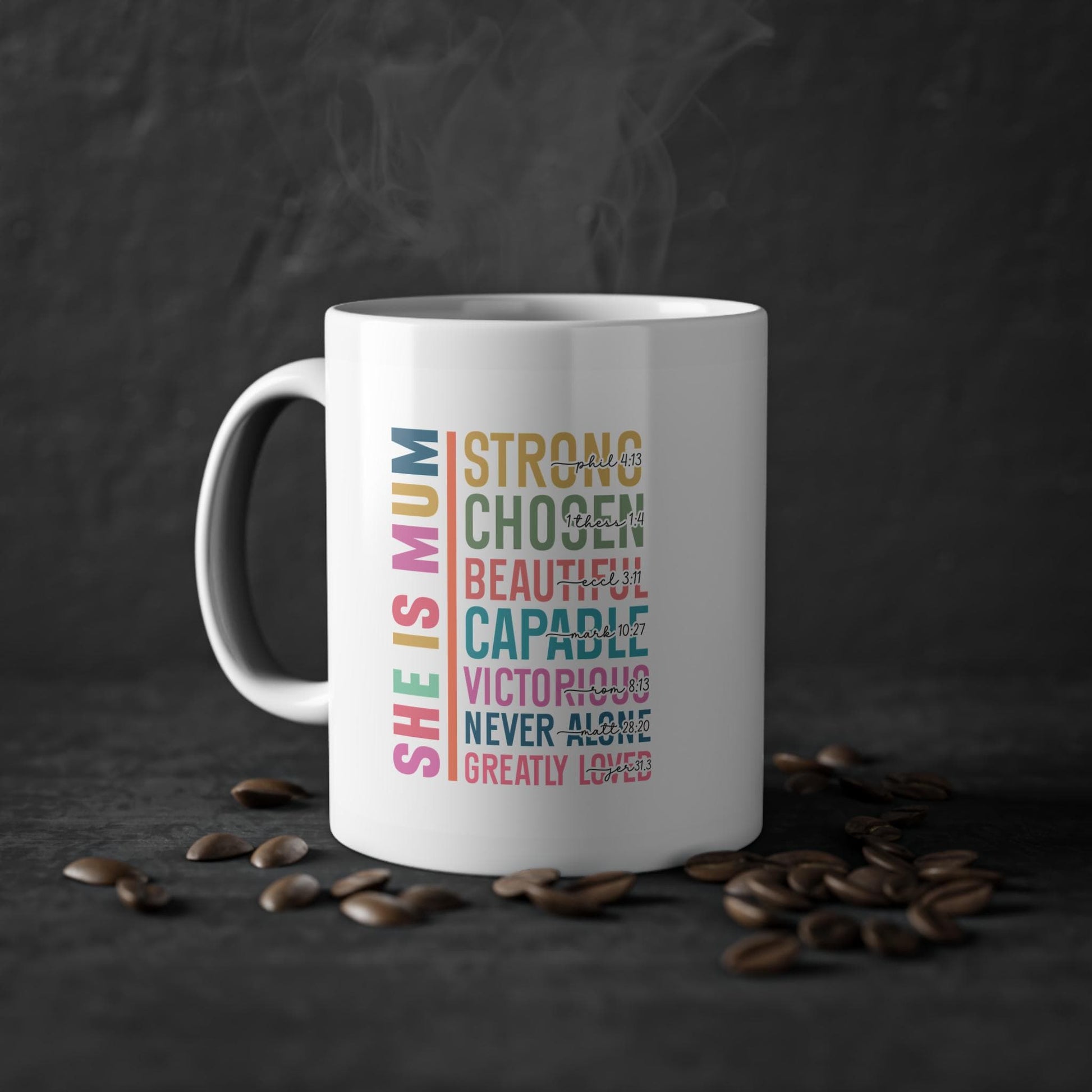 Inspirational Mothers Day Mug – "She is Mum" Coffee Cup