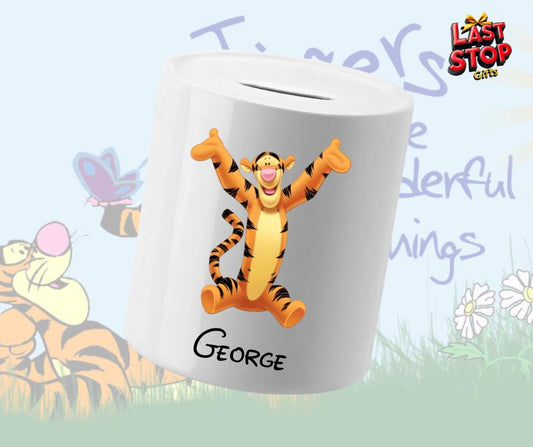 Personalised Piggy Bank, Ceramic Money Box for Kids, Custom Name Piggy Bank, Toddler Piggy Bank Decor