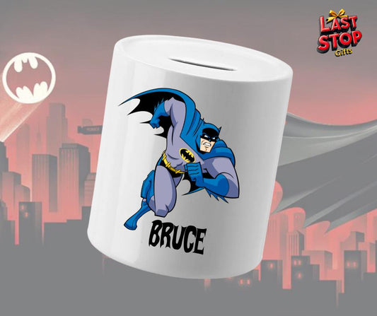 Batman Piggy Bank personalised