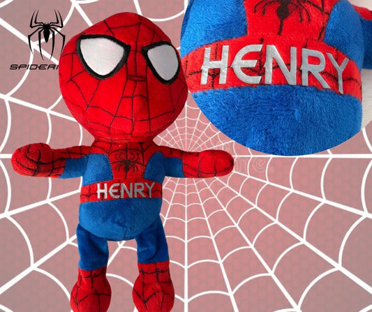 Personalized Spiderman Plushie: Cuddly Superhero Toy (30cm)