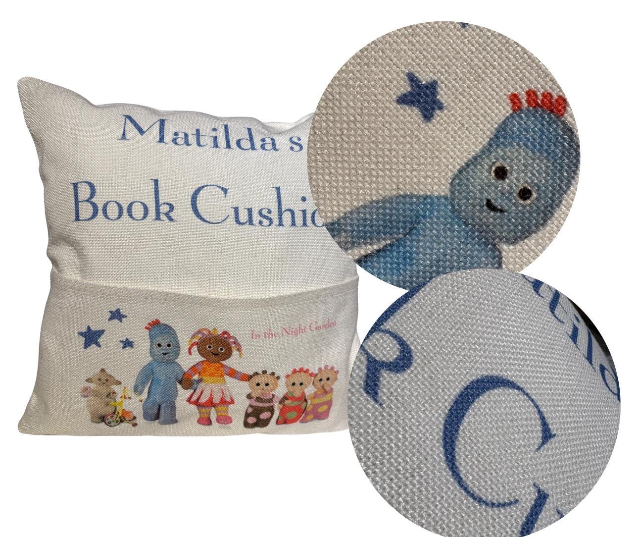 Personalized ITNG Reading Cushion with Pocket - Ideal for Bedtime Adventures and Cozy Reading Moments