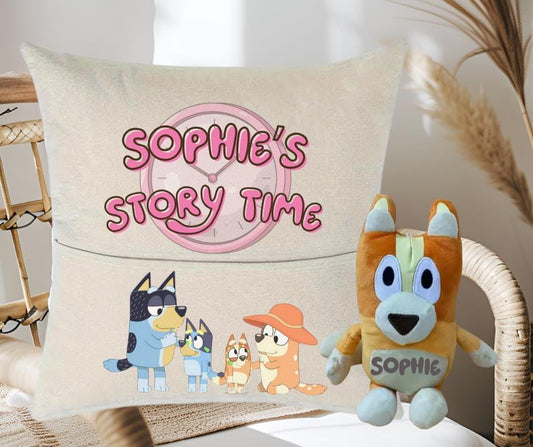 Personalised Bingo story time Reading Cushion