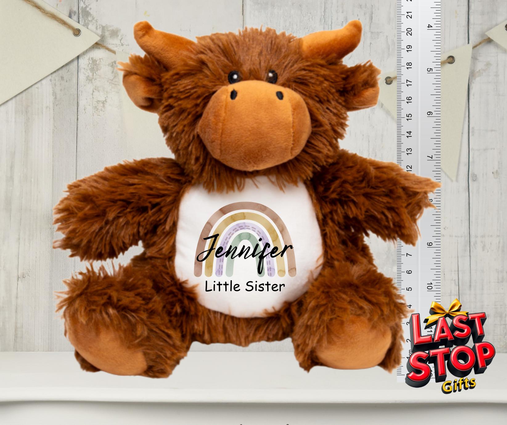 Personalised Plushie: Customised Little Sister Gift, Ideal for Birthdays - Holidays