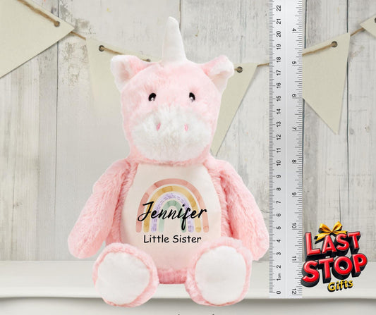 Personalised Plushie: Customised Little Sister Gift, Ideal for Birthdays - Holidays